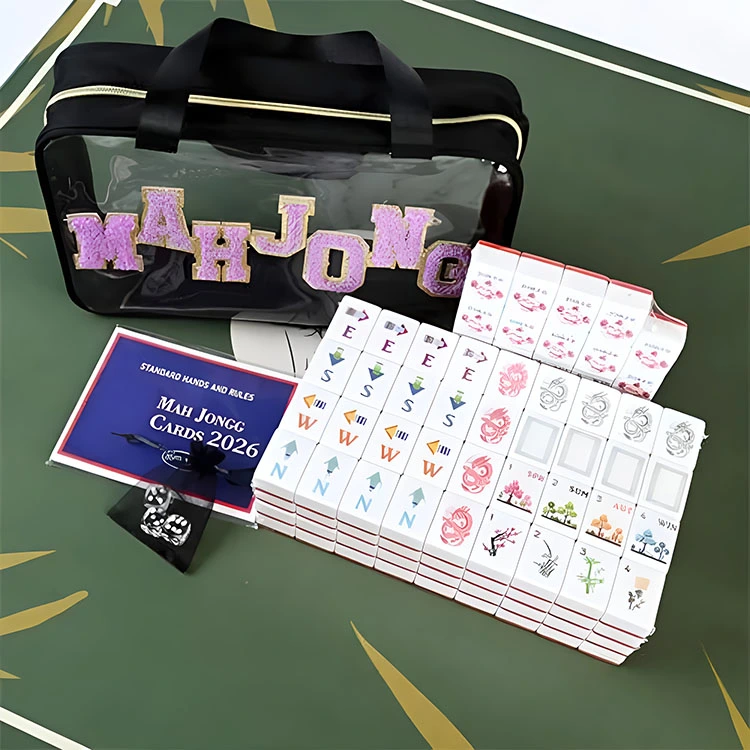 Ensemble de Mahjong noir transparent